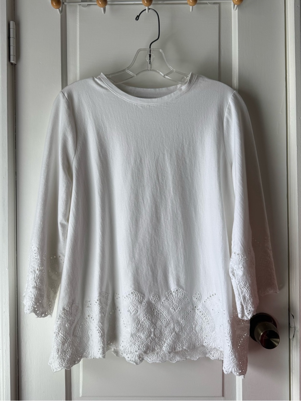 J. Jill 3/4 Long-Sleeve Embroidered Top